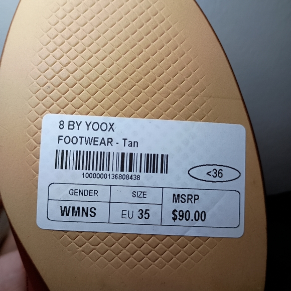 YOOX LEATHER BALLET FLAT Size 5 US/35 EU - Picture 5 of 10